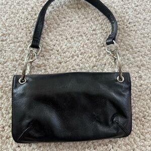 Black leather purse